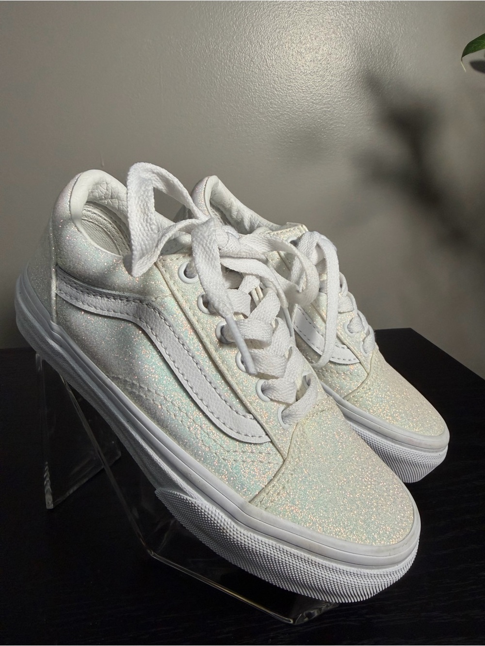 Vans Glitter Low-Top Sneakers - White Iridescent